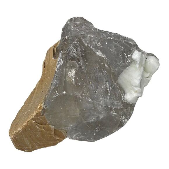 Vaseline Carmel and Milk Glass Art Glass Cullet Uranium Slag Glass #4GX32 - Picture 6 of 9